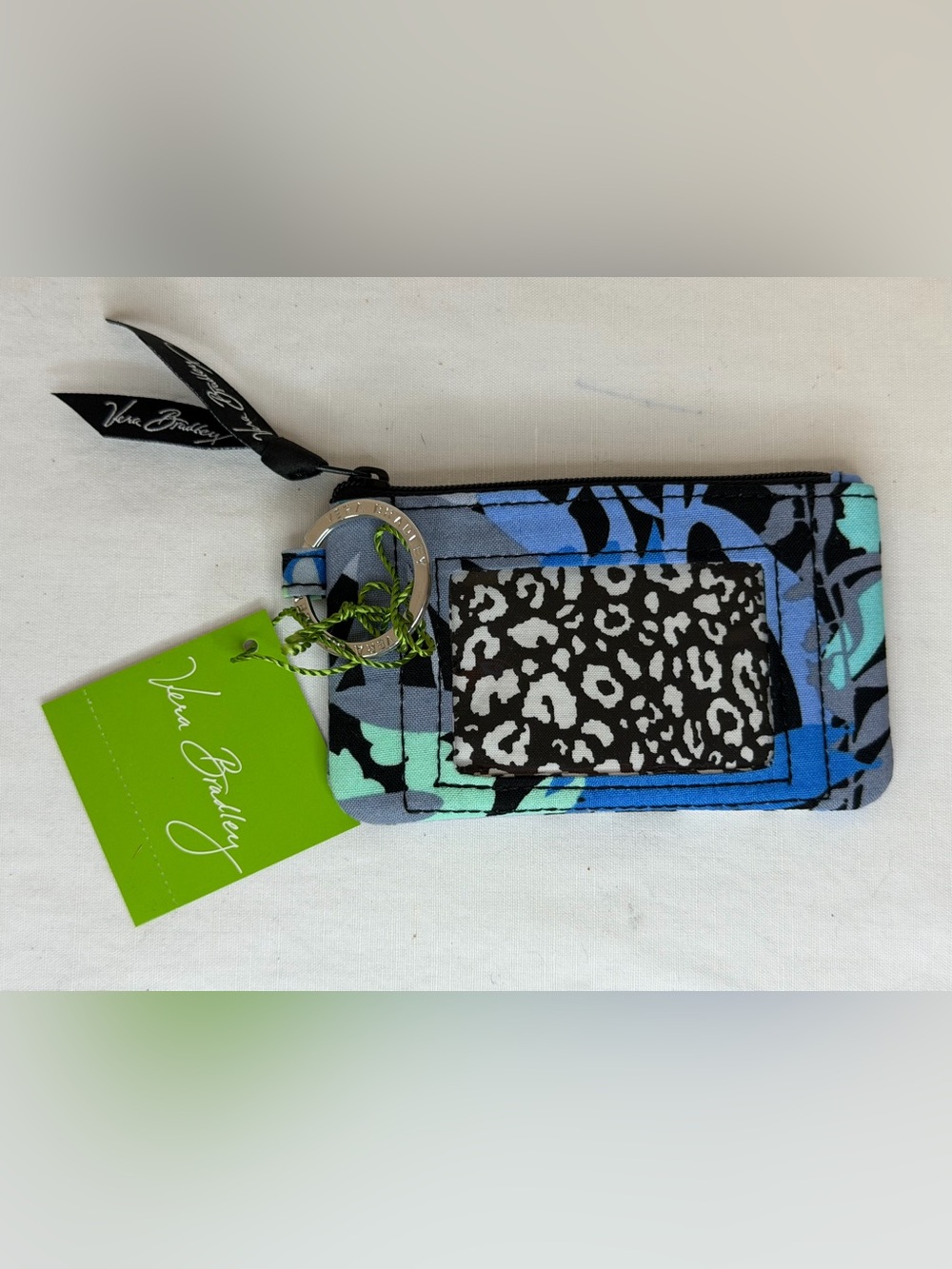 Vera Bradley Blue Camofloral Multi Wristlet ID Card Case